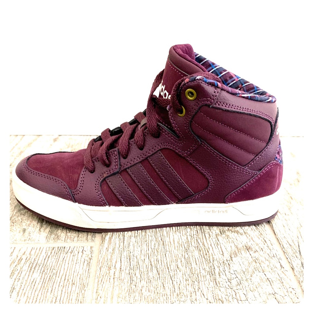 Purple Adidas sneakers